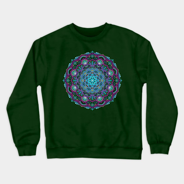 Glowing Mandala Crewneck Sweatshirt by SheaBondsArt